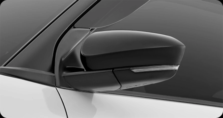Black Auto Retractable Mirror