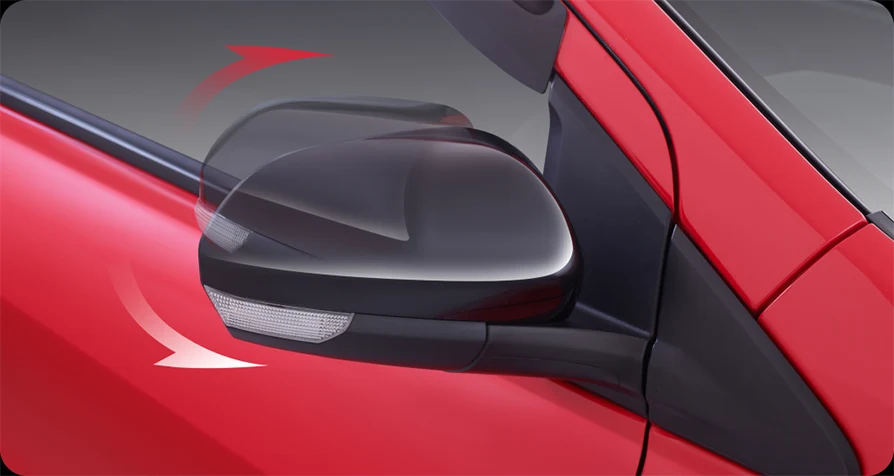 Black Outer Mirror with Auto Folding